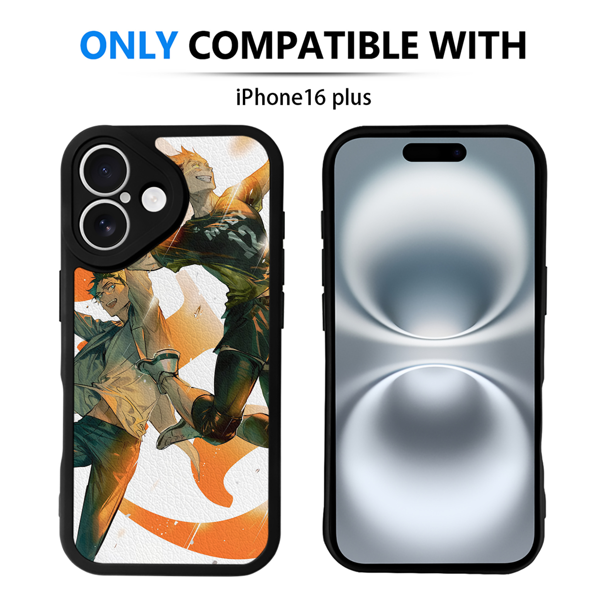 （画像用） ハイキュー!! Haikyu!! 【iPhone 16シリーズ対応】シリコンスマホケース（レザー調） 材質：シリコン